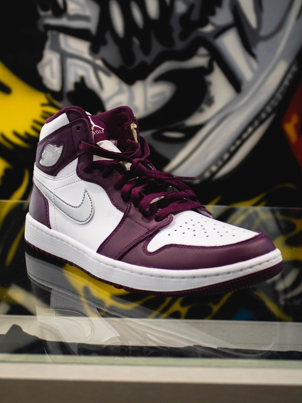 Air Jordan 1 High Golf Metalic Bordeux
