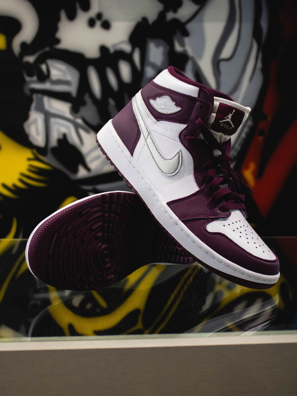 Air Jordan 1 High Golf Metalic Bordeux