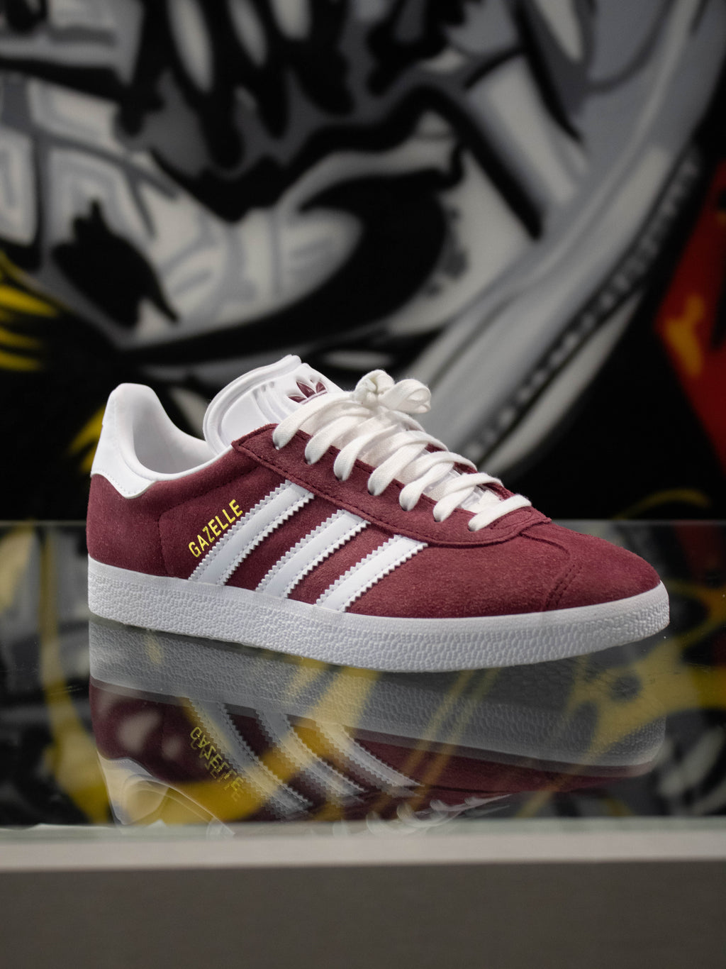 Adidas Originals Gazelle Shadow Maroon / Blanco Nube / Dorado Metalizado