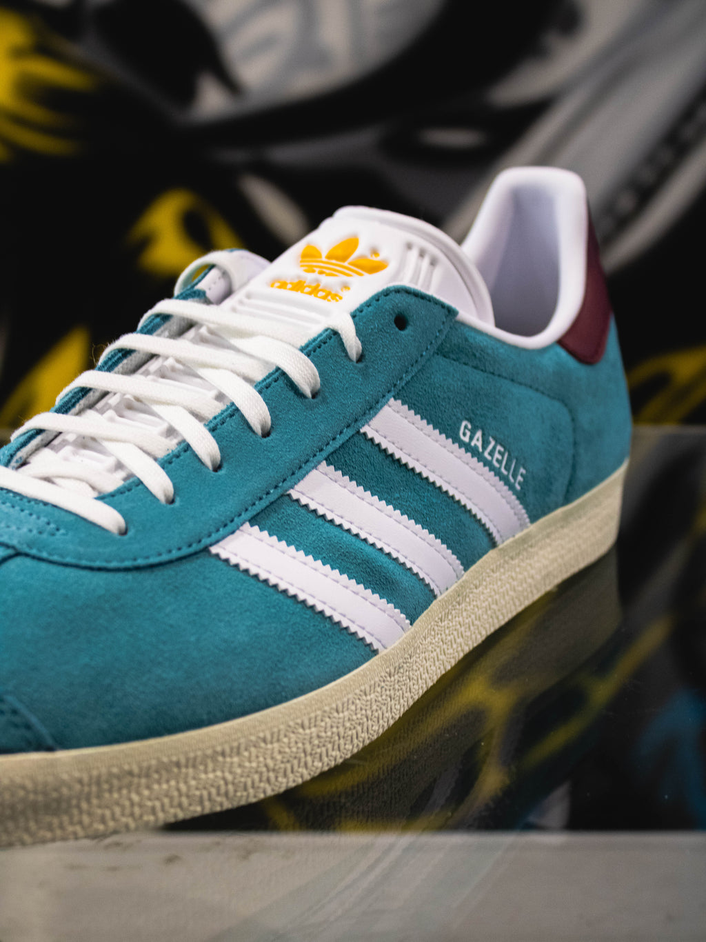 Adidas Originals Gazelle Blanco Nube/Verde/Goma