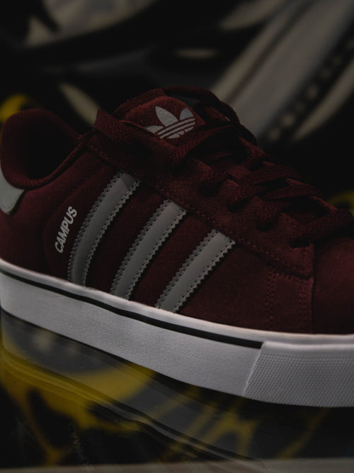 Adidas Originals Campus Vulc Shadow Maroon / Grey Six / Cloud White