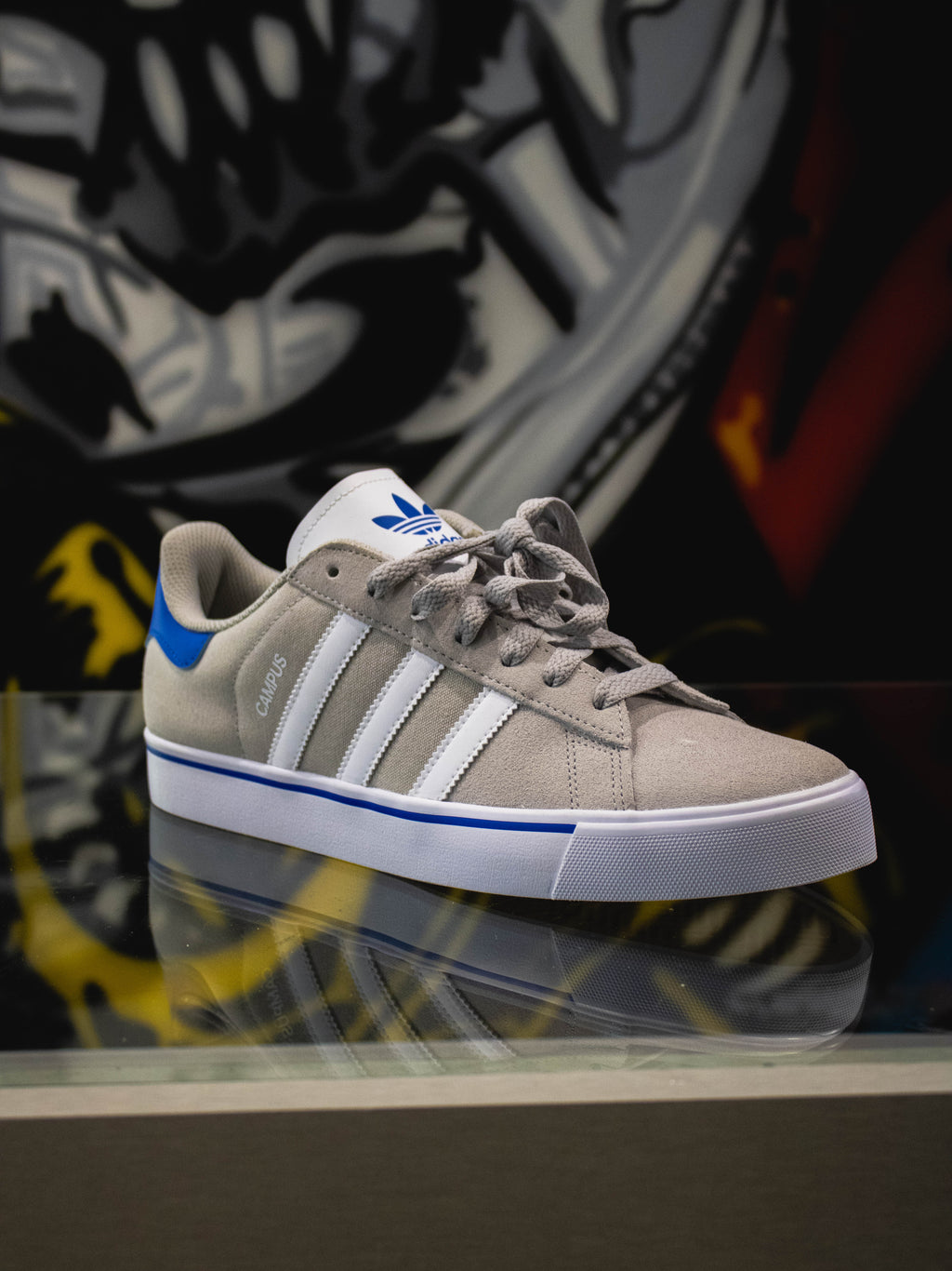 Adidas Originals Campus Vulc Gris Tres / Blanco Nube / Pájaro Azul