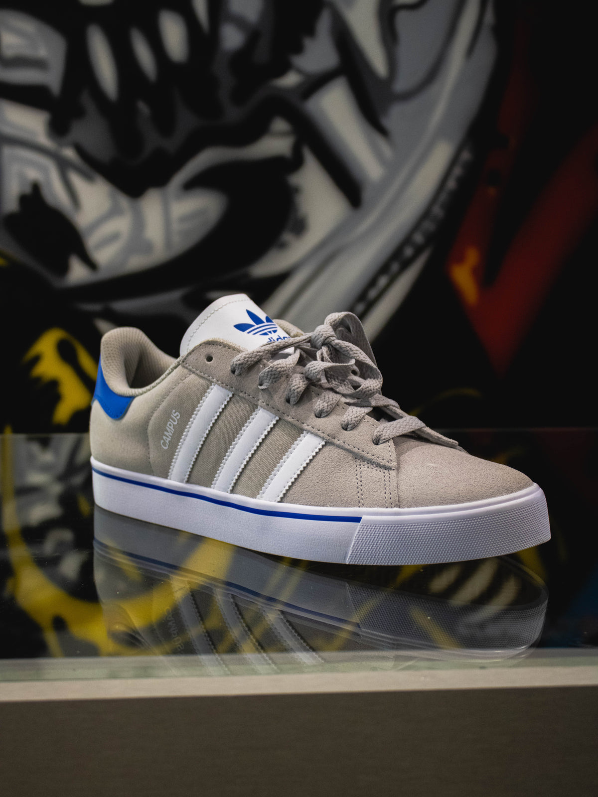 Adidas Originals Campus Vulc Gris Tres / Blanco Nube / Pájaro Azul
